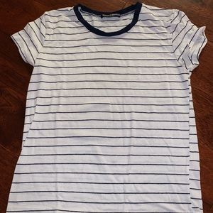 brandy melville navy and white striped tee